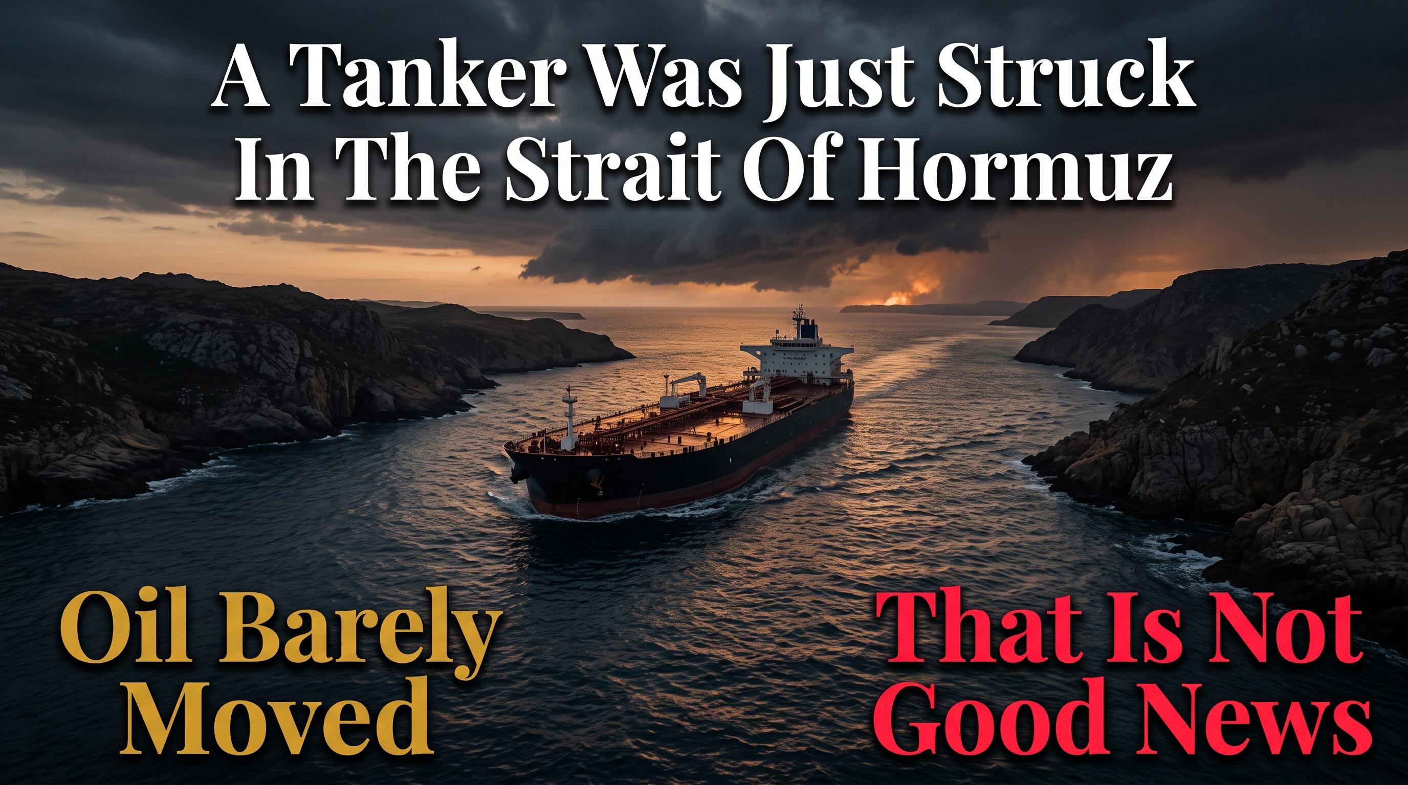 A Projectile Just Hit A Tanker Leaving The Strait of Hormuz. Oil Barely Moved. Heres Why That Should Worry You More, Not Less.